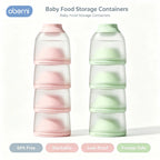 Oberni 4-Layer Stackable Formula Dispenser, Leakproof Plastic Container and Canister, Compact Bottle Storage Organizer for Baby Travel, Bpa-Free