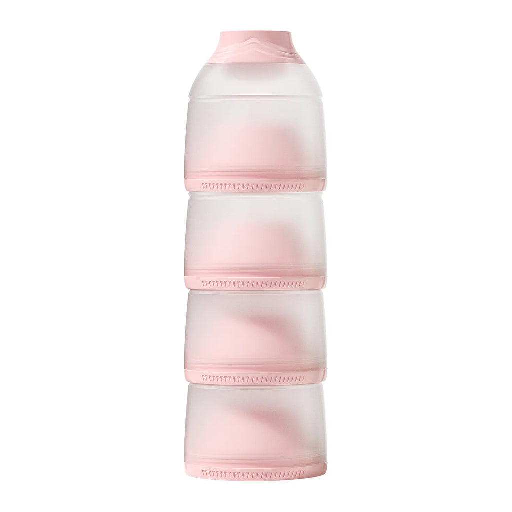 Oberni 4-Layer Stackable Formula Dispenser, Leakproof Plastic Container and Canister, Compact Bottle Storage Organizer for Baby Travel, Bpa-Free