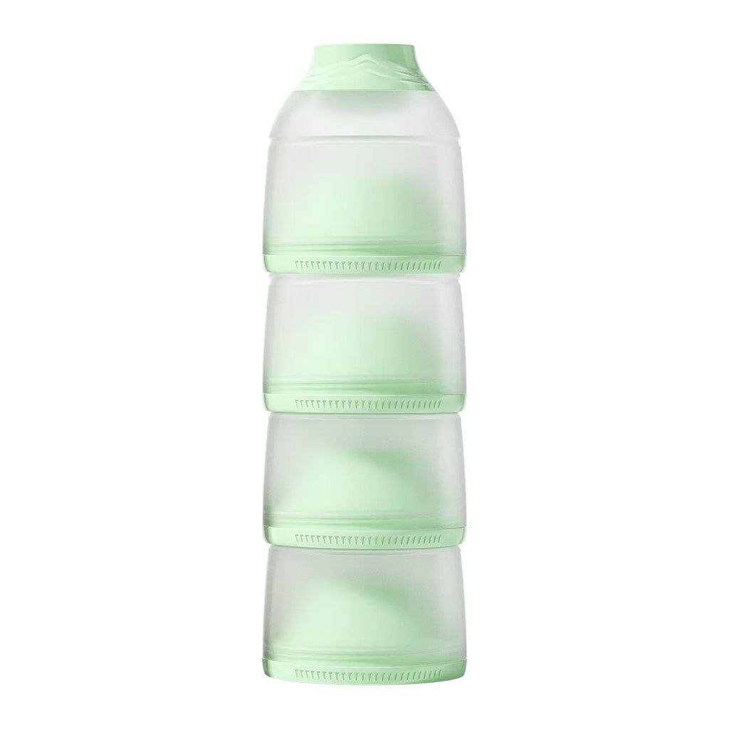 Oberni 4-Layer Stackable Formula Dispenser, Leakproof Plastic Container and Canister, Compact Bottle Storage Organizer for Baby Travel, Bpa-Free
